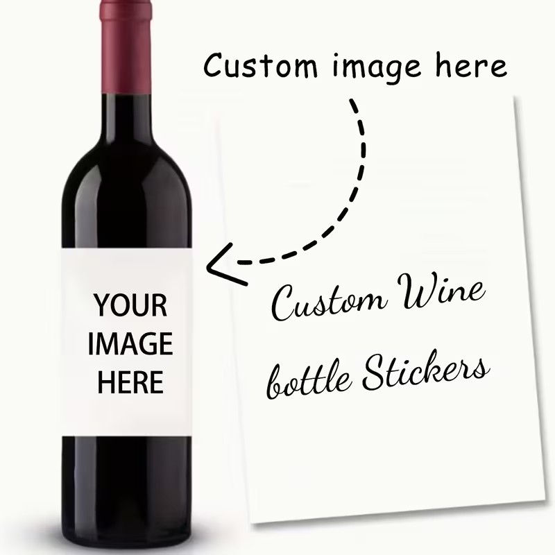 Wine Beer Bottle - 맞춤형 와인병 라벨 스티커, 사진/로고를 추가할