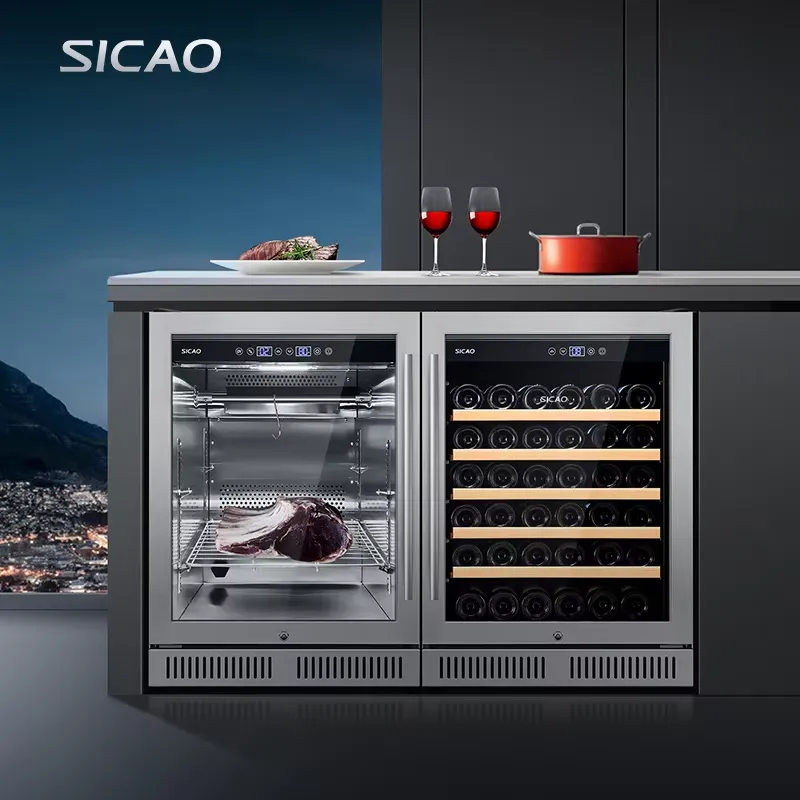 Wine Beer Fridge Dual Zone - 언더카운터 드라이에이징 냉장고 와인 맥주 쿨러