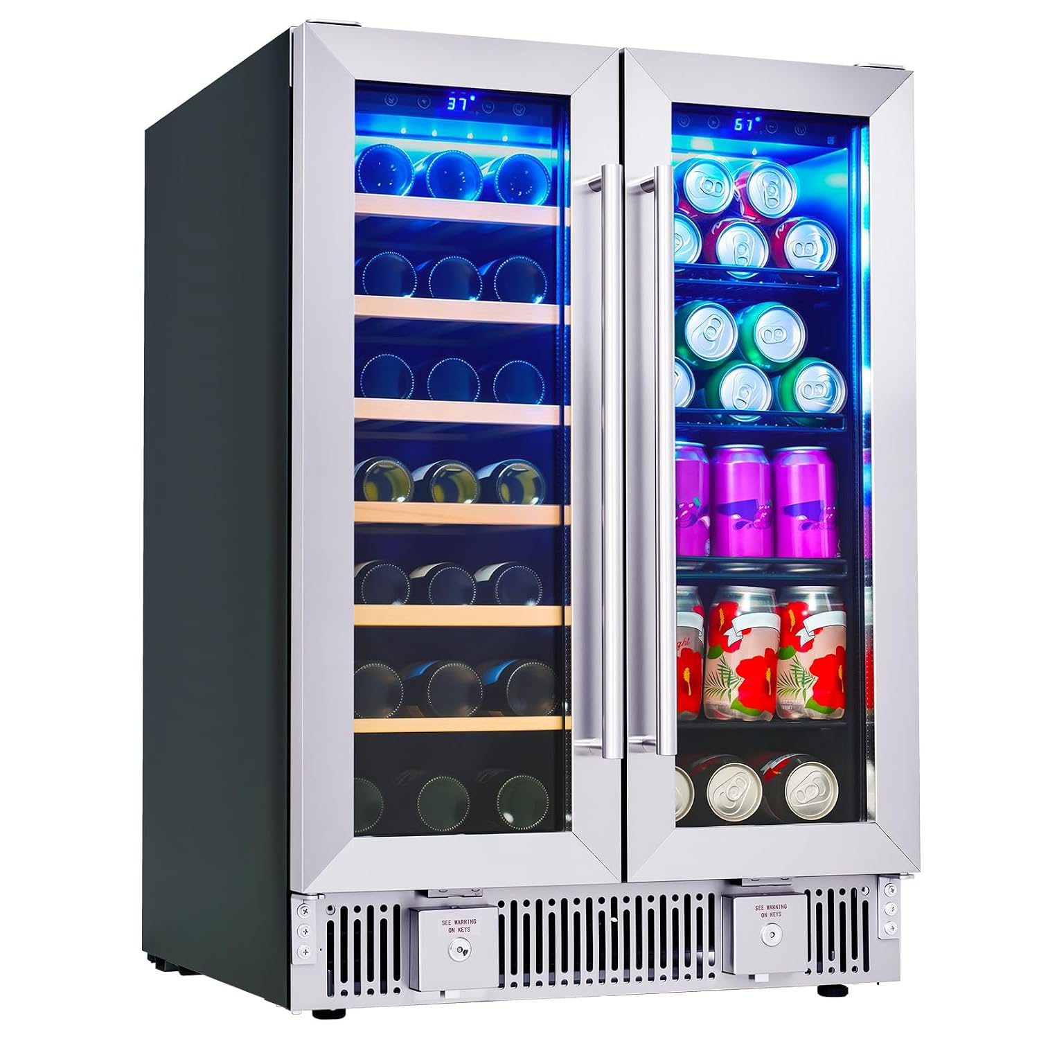 음료 냉장고, 24인치 듀얼 존 와인 및 맥주 냉장고  - Wine Beer Fridge Dual Zone 리뷰 및 가격