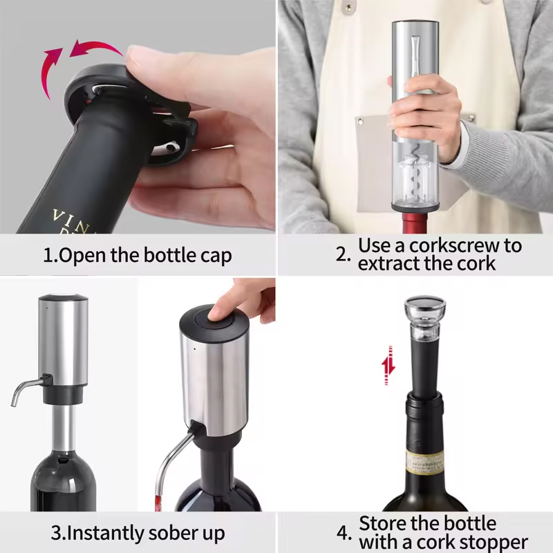 2024 새로운 디자인 4-in-1 리튬 충전식 전기  - Wine Beer Bottle 리뷰 및 가격