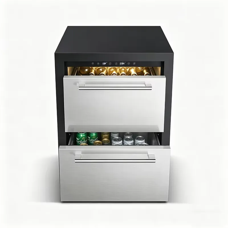 블랙 색상의 견고한 스테인리스 스틸 소재로 제작된 14 - Wine Beer Fridge Dual Zone 리뷰 및 가격