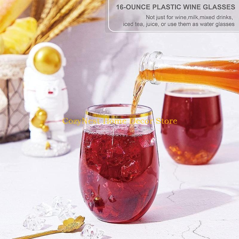 92MF 12/16oz 비산 방지 플라스틱 와인 잔 깨 - Wine Beer Juice 리뷰 및 가격