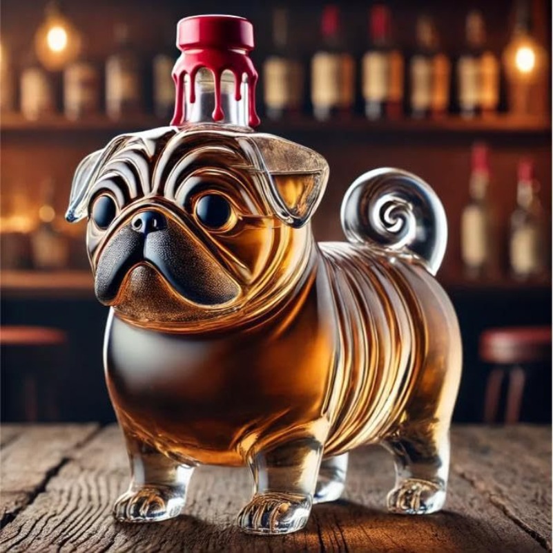 투명한 위스키 행거 퍼그 모양 유리 행거 와인 병 브랜 - Wine Vodka Beer 리뷰 및 가격